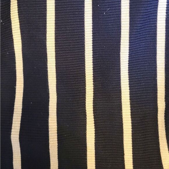 Carmen Marc Valvo Women's Navy Blue And Cream Striped Cardigan Size S - Picture 5 of 5